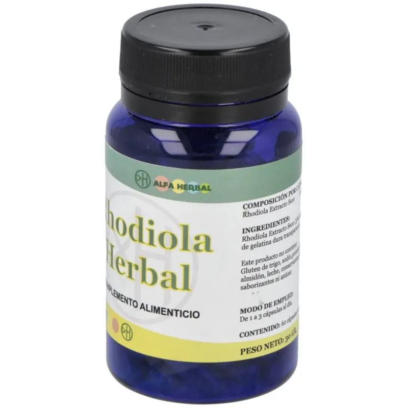Alfa herbal rhodiola 60caps | Farmacia Barata