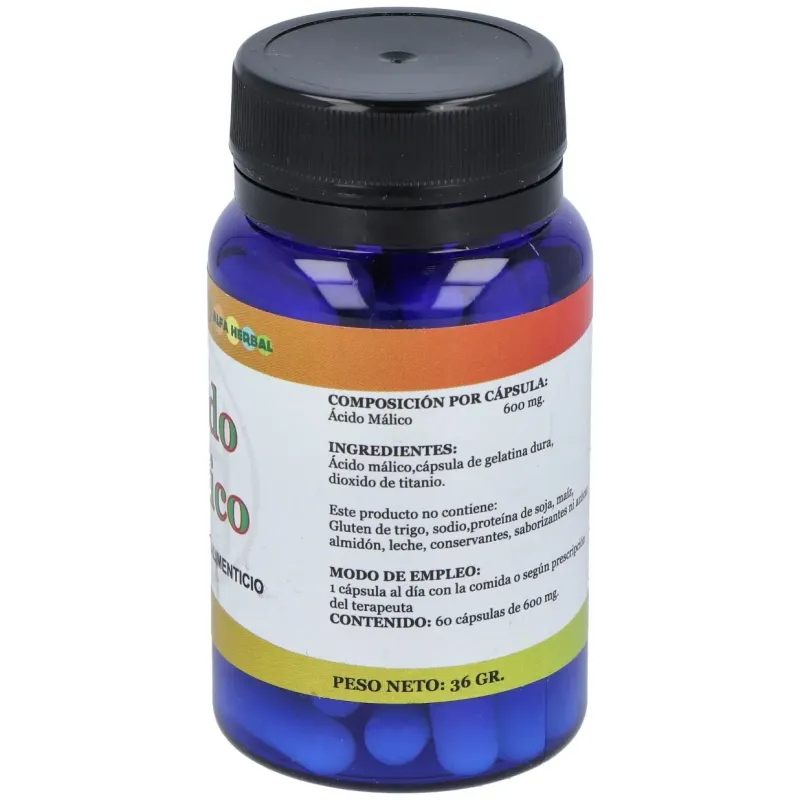 Alfa herbal acido malico 60caps | Farmacia Barata