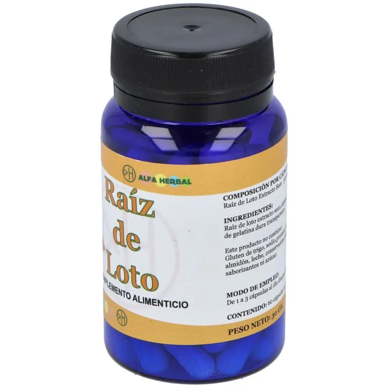 Alfa herbal raiz de loto 60 perlas | Farmacia Barata