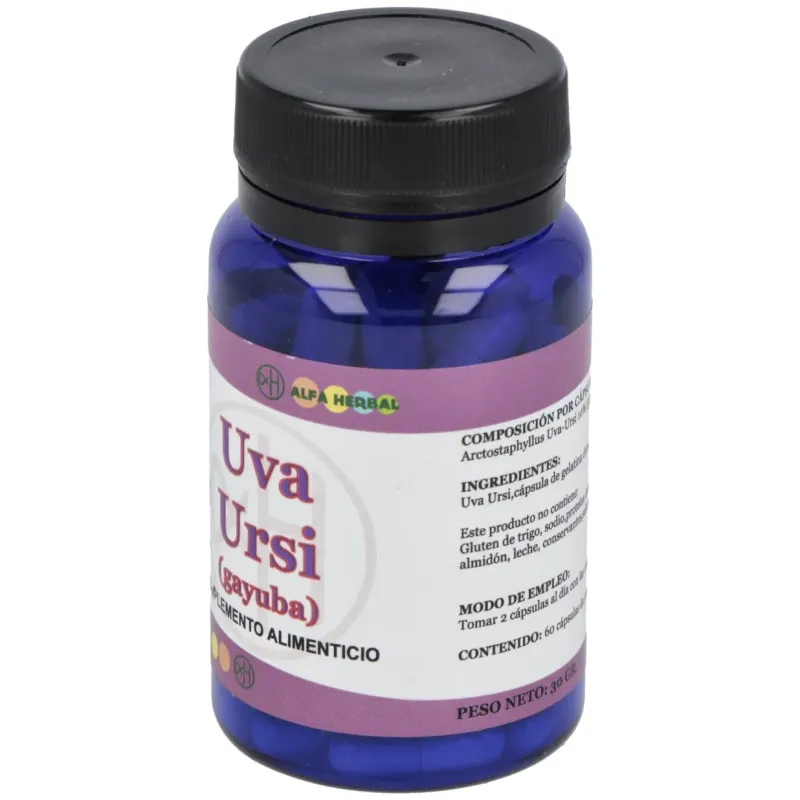 Alfa herbal uva ursi gayuba 60caps | Farmacia Barata