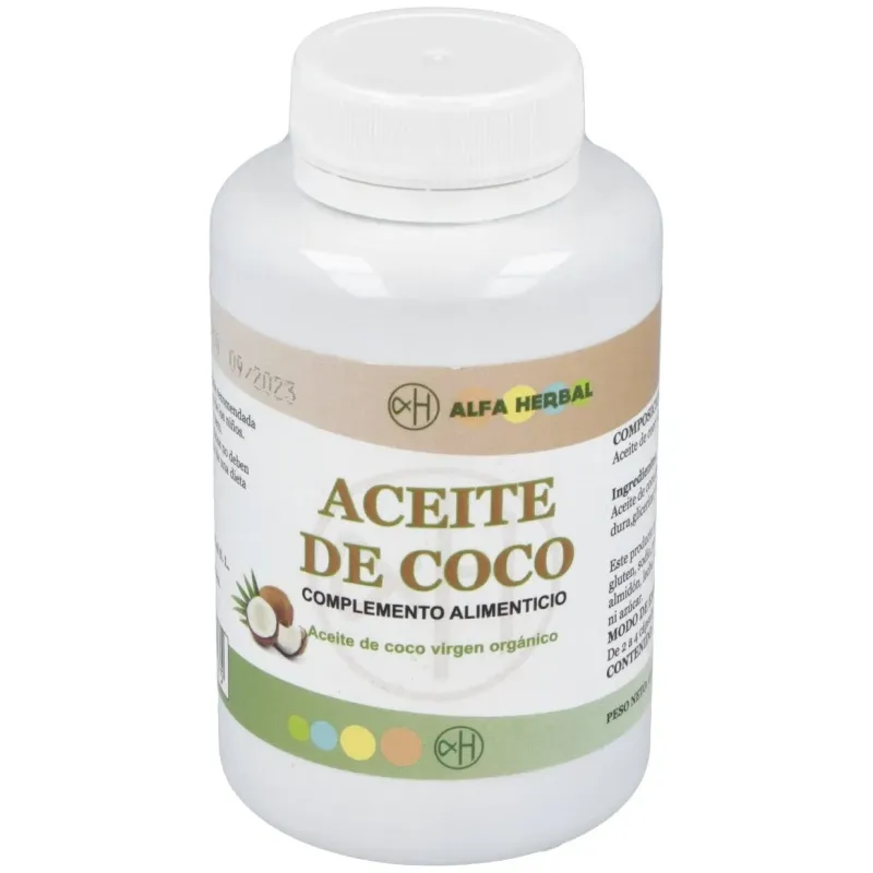 Alfa herbal aceite de coco 120caps | Farmacia Barata
