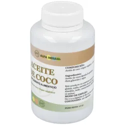 Alfa herbal aceite de coco 120caps | Farmacia Barata