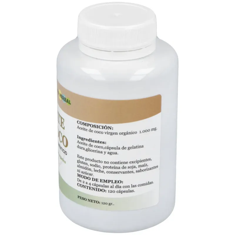 Alfa herbal aceite de coco 120caps | Farmacia Barata