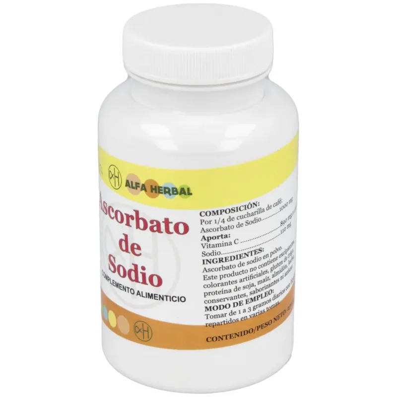 Alfa herbal ascorbato sodico polvo 250g | Farmacia Barata