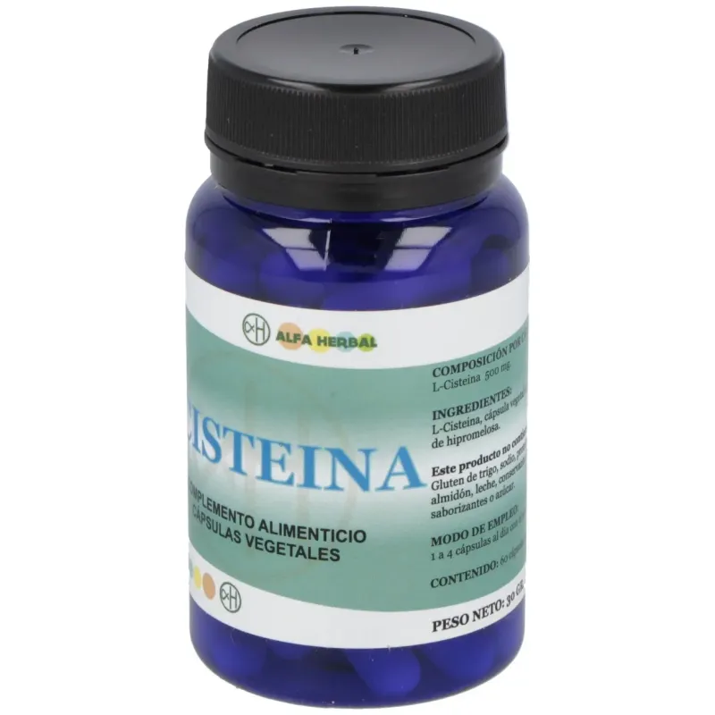Alfa herbal l-cisteina 60caps | Farmacia Barata