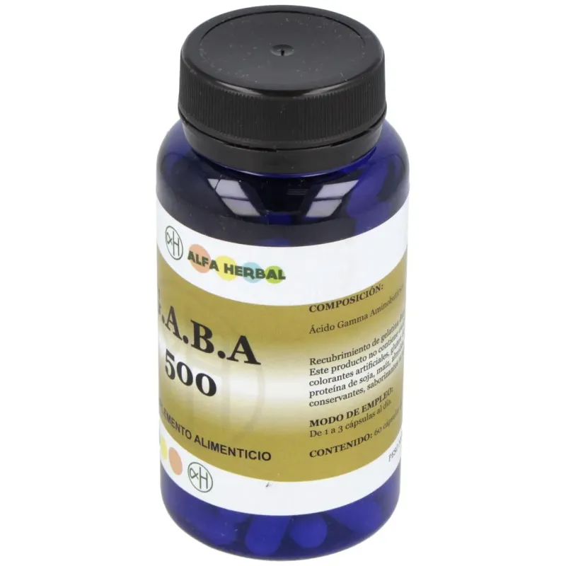 Alfa herbal gaba 500mg 60caps | Farmacia Barata