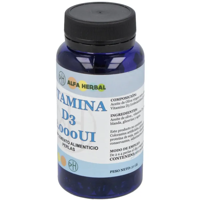Alfa herbal vitamina d3 2000ui 100caps | Farmacia Barata