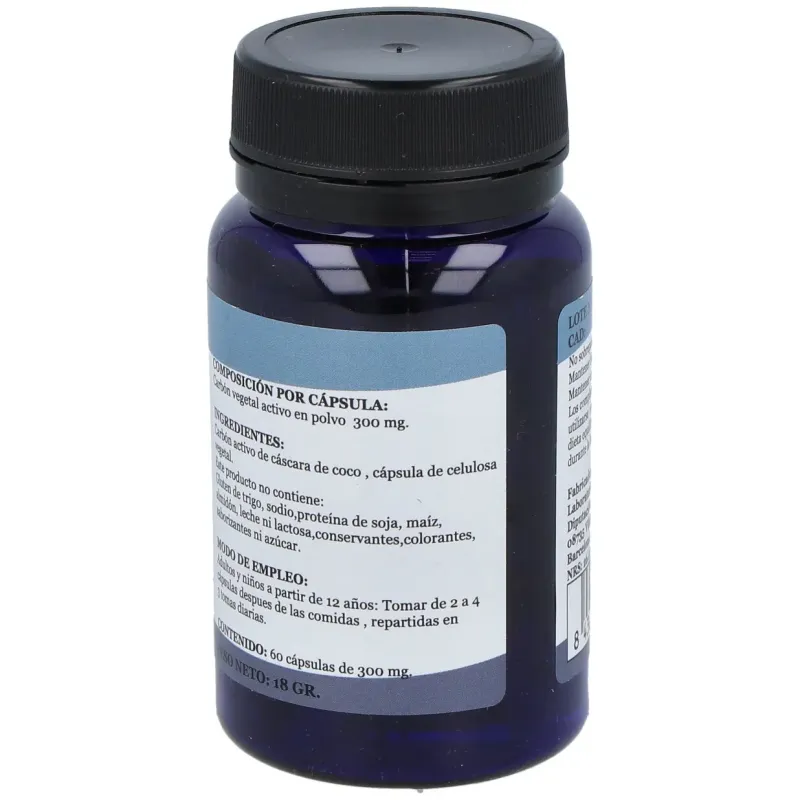 Alfa herbal carbon vegetal activado 60caps | Farmacia Barata