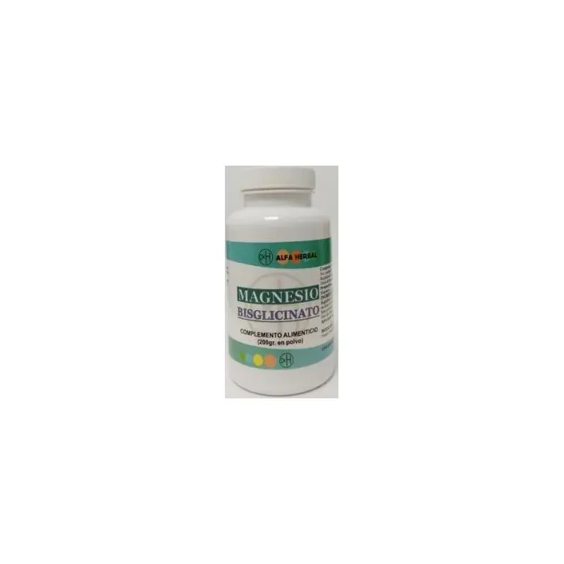 Alfa herbal magnesio bisglicinato polvo 200g | Farmacia Barata