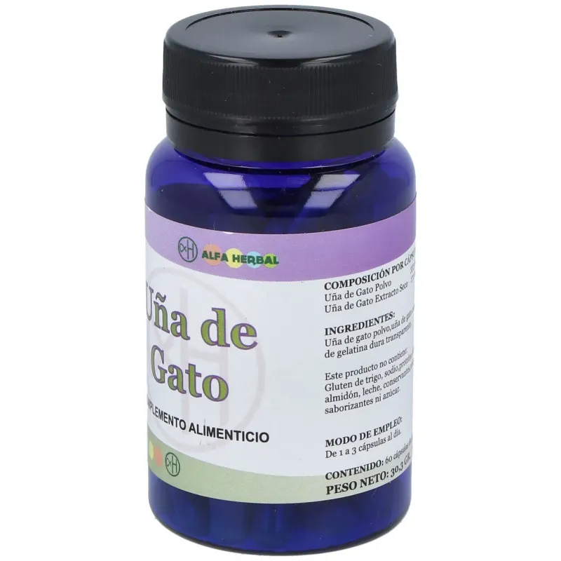 Alfa herbal uña de gato 60caps | Farmacia Barata