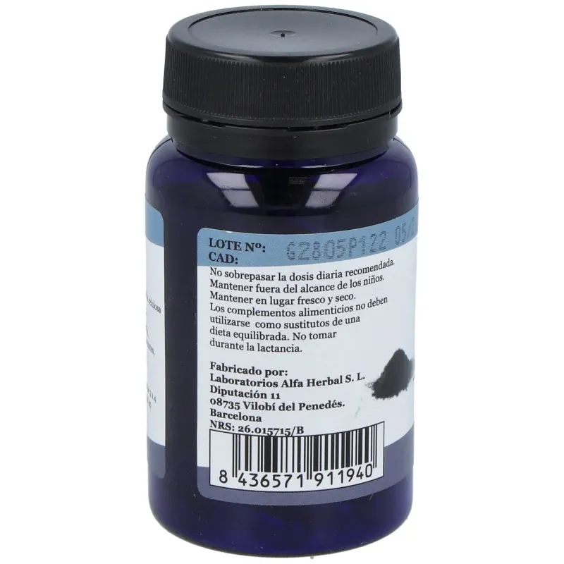 Alfa herbal carbon vegetal activado 60caps | Farmacia Barata