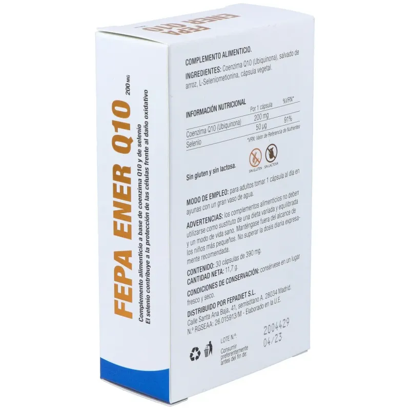 Fepadiet q10 200mg + seleniometionina 30caps | Farmacia Barata