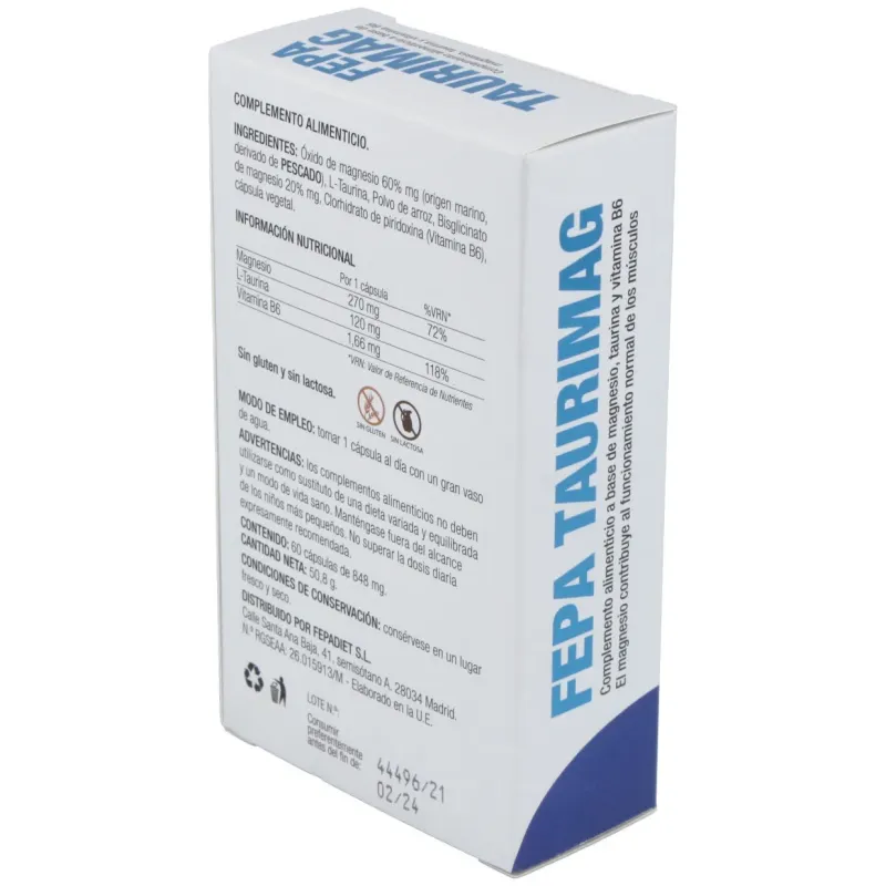 Fepadiet taurimag 60caps | Farmacia Barata