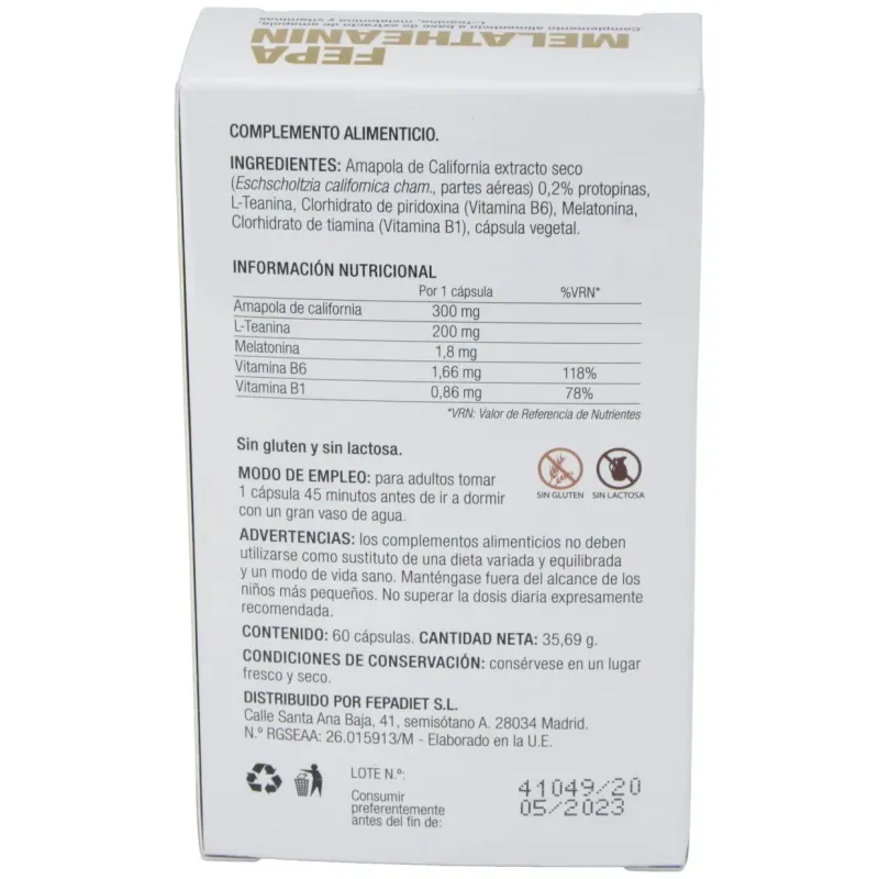 Fepadiet melatheanin 60caps | Farmacia Barata
