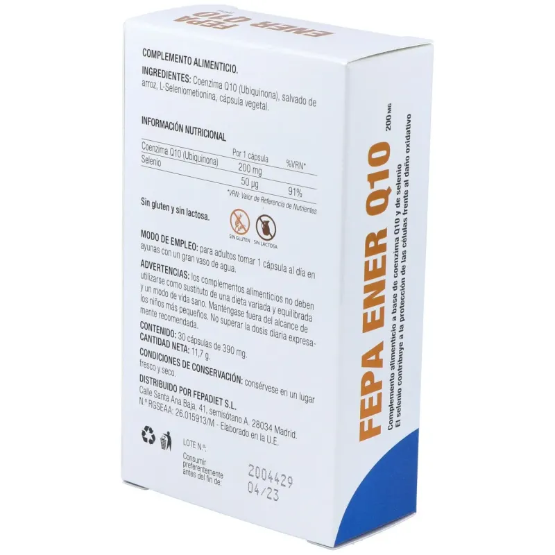 Fepadiet q10 200mg + seleniometionina 30caps | Farmacia Barata