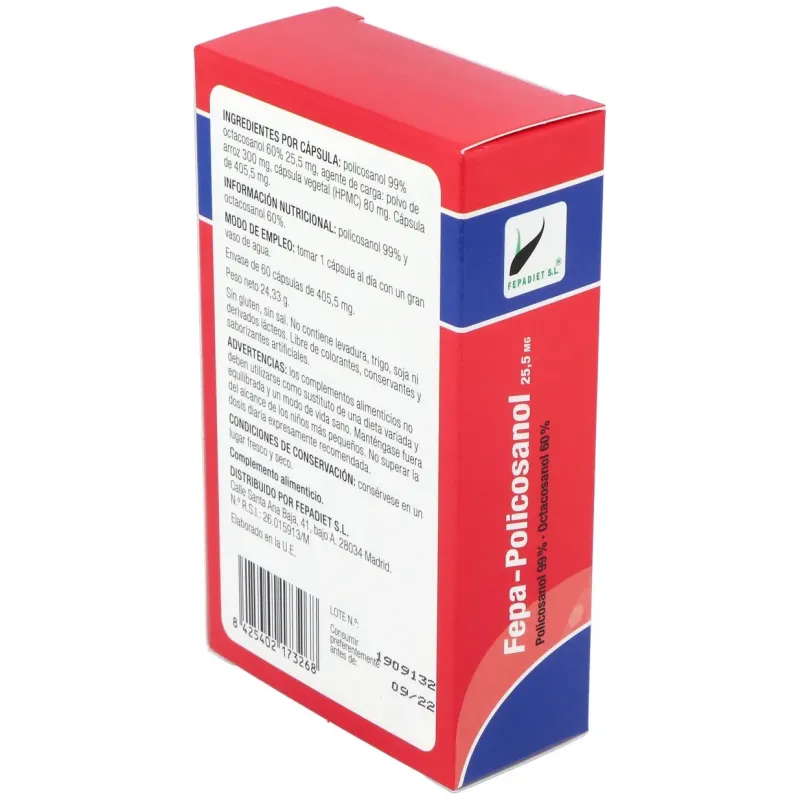 Fepadiet policosanol 99 60 60caps | Farmacia Barata