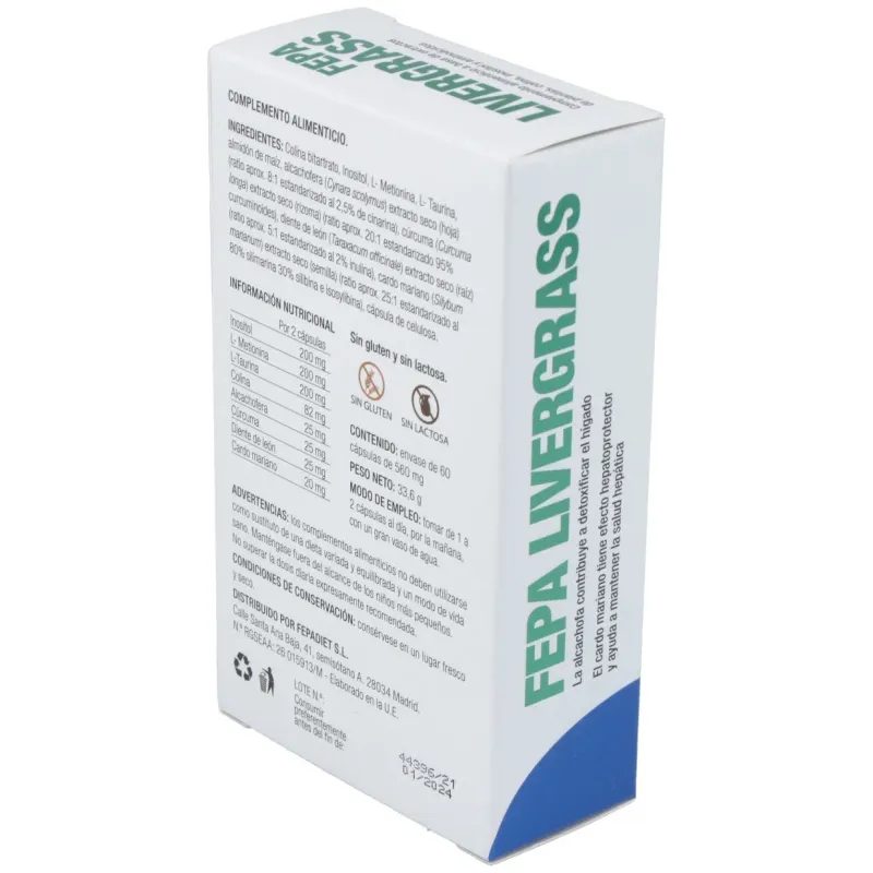 Fepadiet fepa-livergrass 60caps | Farmacia Barata Fepadiet fepa-livergrass 60caps | Farmacia Barata