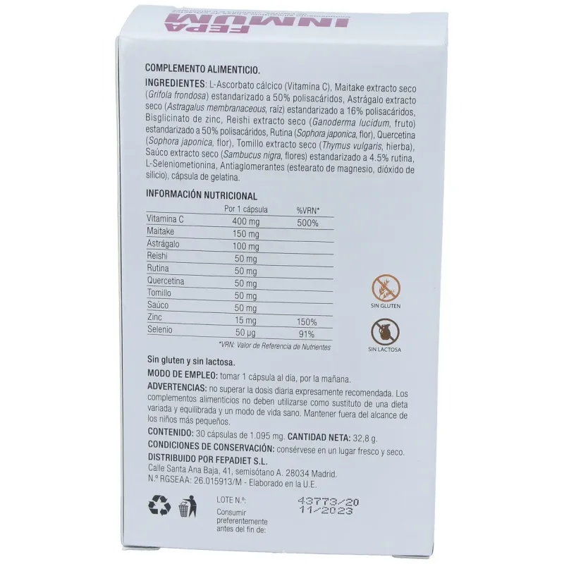 Fepadiet inmum 30caps | Farmacia Barata