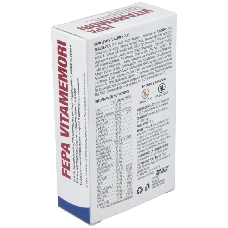 Fepadiet fepa vitamemori 30caps | Farmacia Barata
