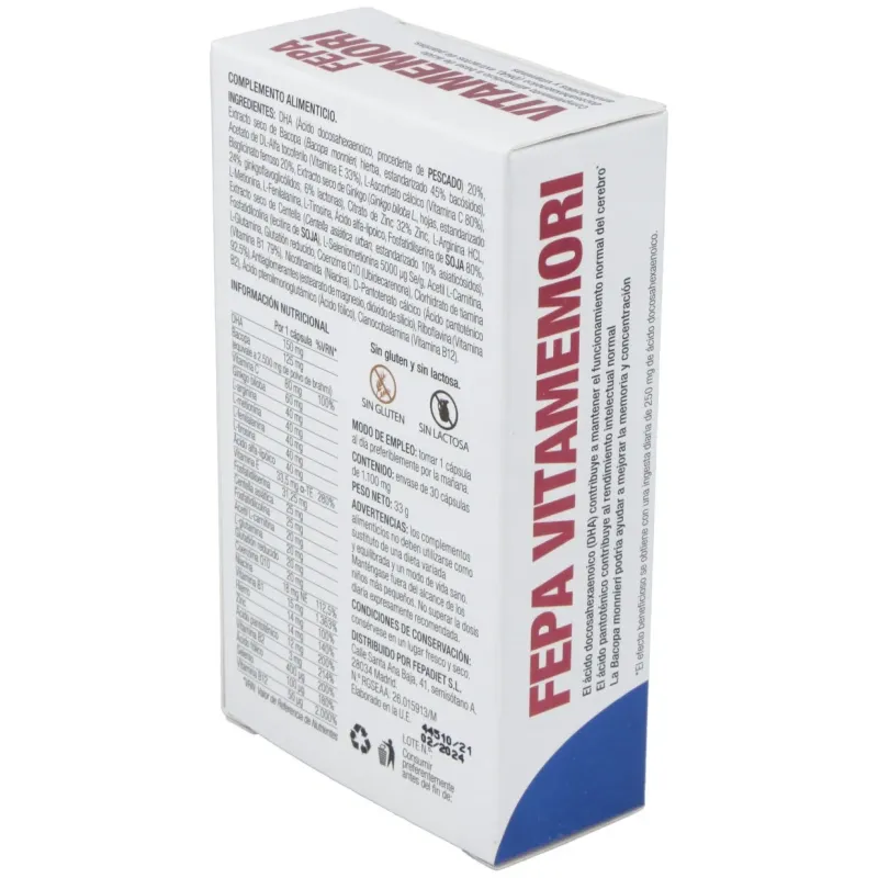Fepadiet fepa vitamemori 30caps | Farmacia Barata