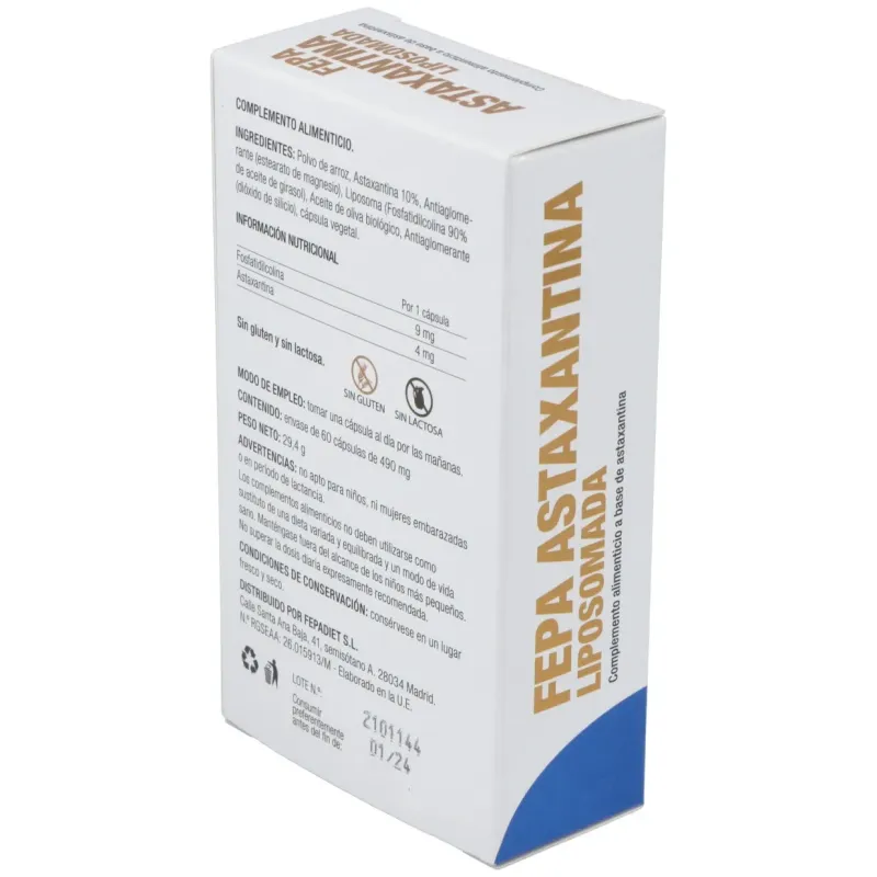 Fepadiet fepa-astaxantina liposomada 60caps | Farmacia Barata