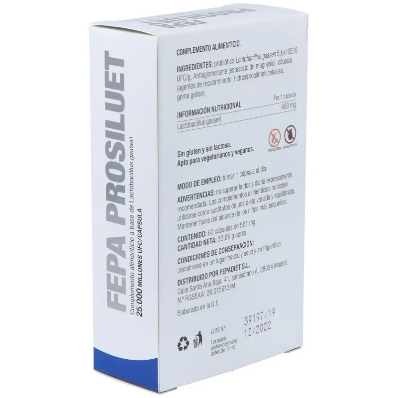 Fepadiet prosiluet 60caps | Farmacia Barata