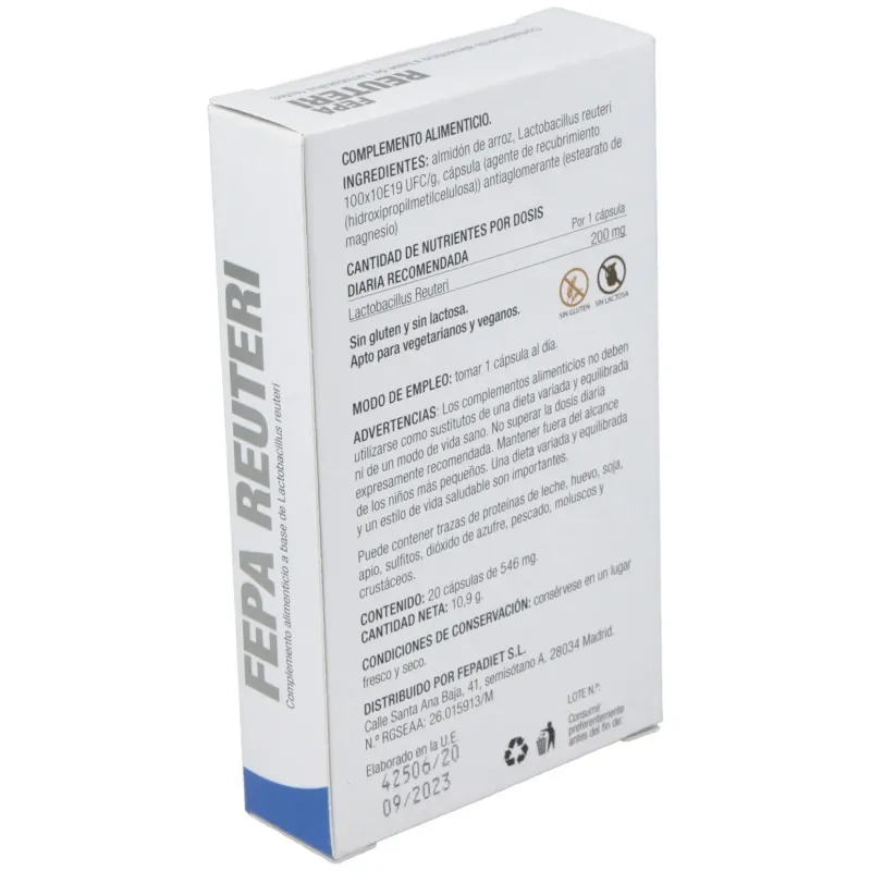 Fepadiet reuteri 20caps | Farmacia Barata
