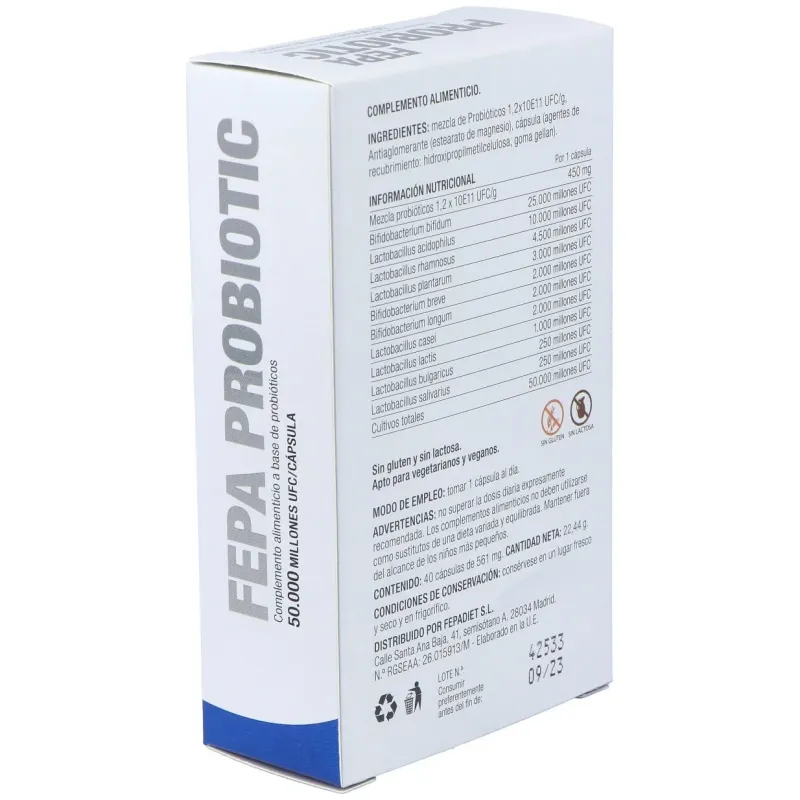 Fepadiet fepa-probiotic 40caps | Farmacia Barata