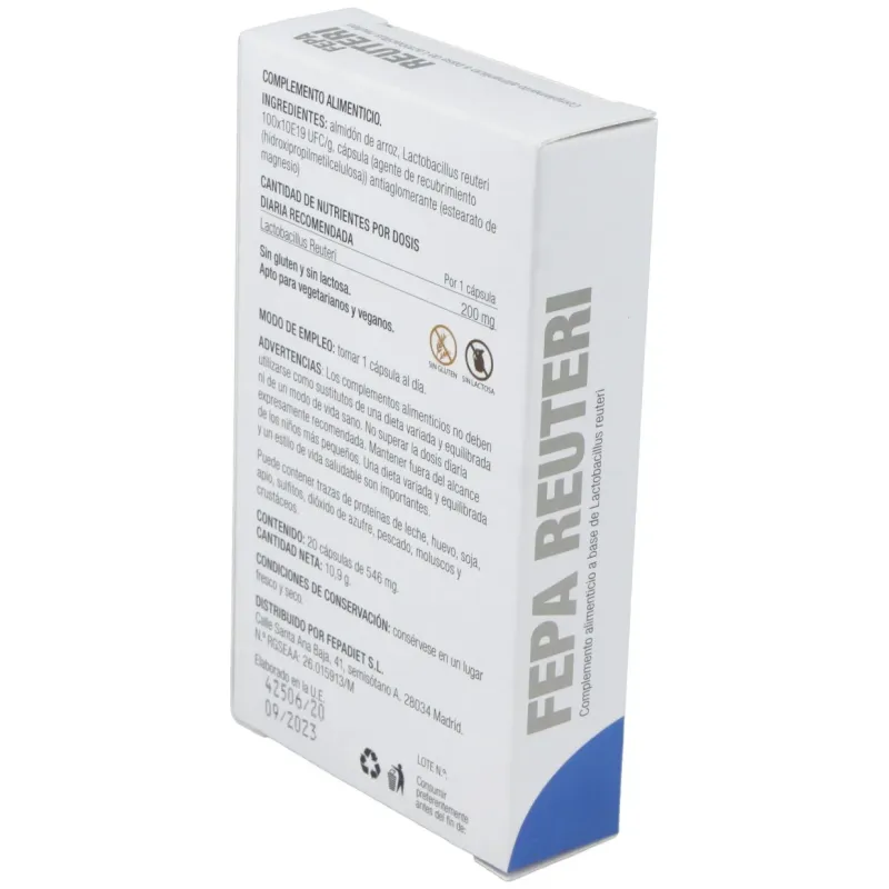 Fepadiet reuteri 20caps | Farmacia Barata