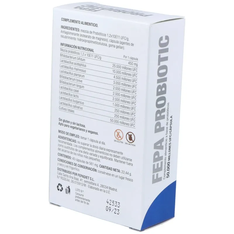 Fepadiet fepa-probiotic 40caps | Farmacia Barata