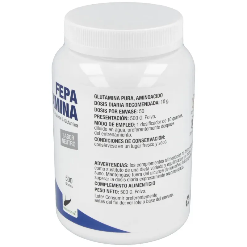 Fepa-l-glutamina sabor neutro 500gr. | Farmacia Barata