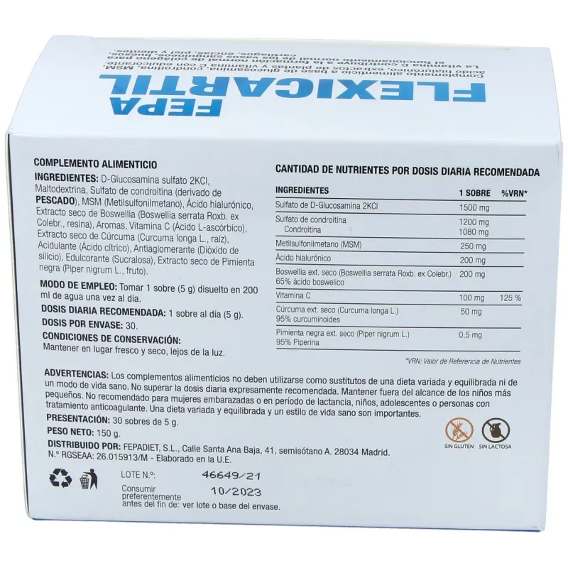 Fepadiet flexicartil 30 sobres | Farmacia Barata