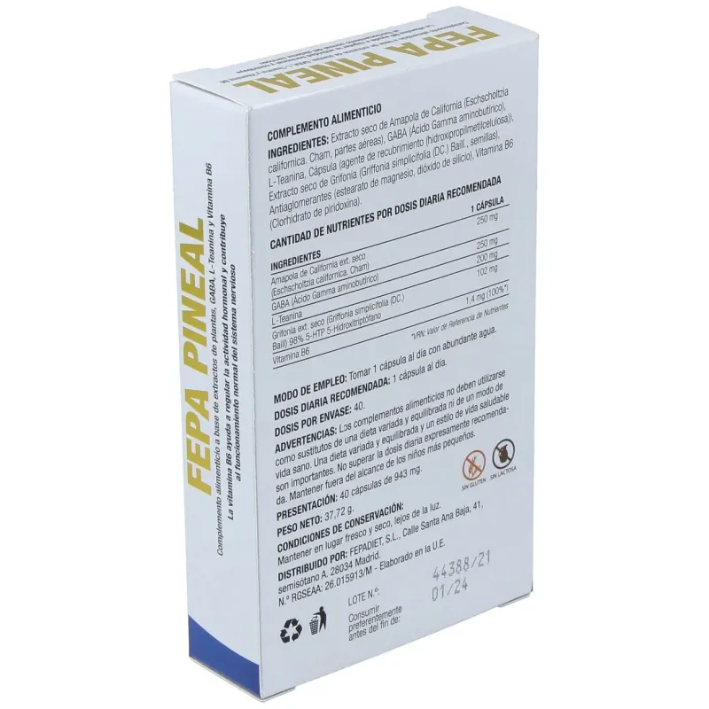 Fepa-pineal 40cap. | Farmacia Barata