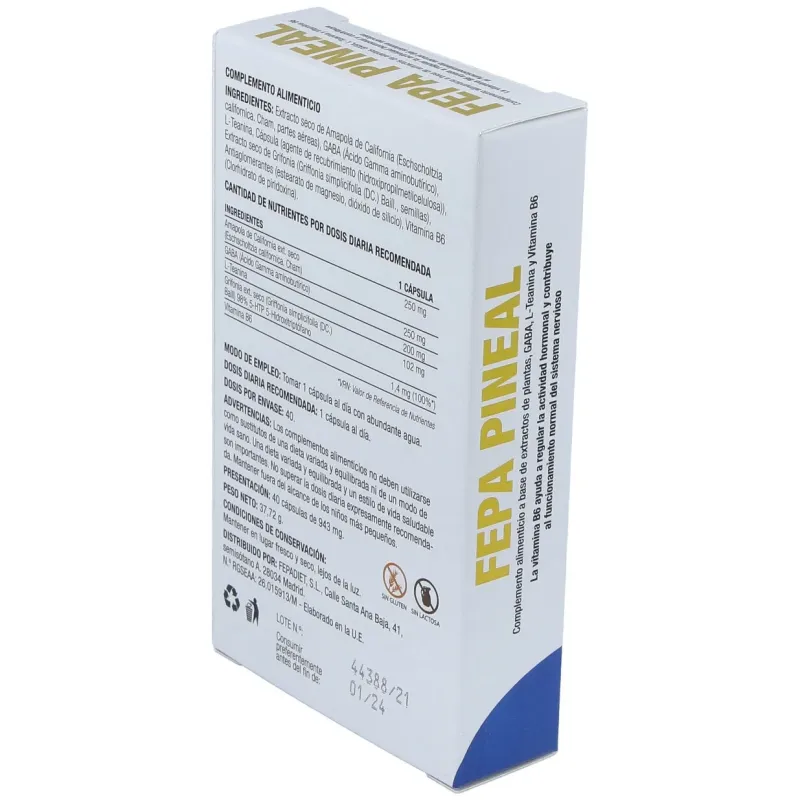 Fepa-pineal 40cap. | Farmacia Barata