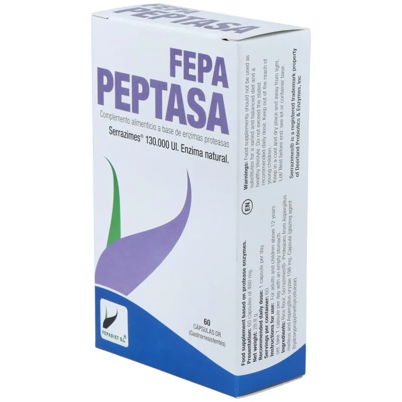 Fepa-peptasa 130.000ui 60cap. | Farmacia Barata