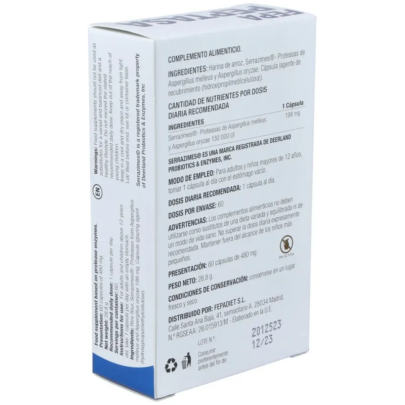 Fepa-peptasa 130.000ui 60cap. | Farmacia Barata