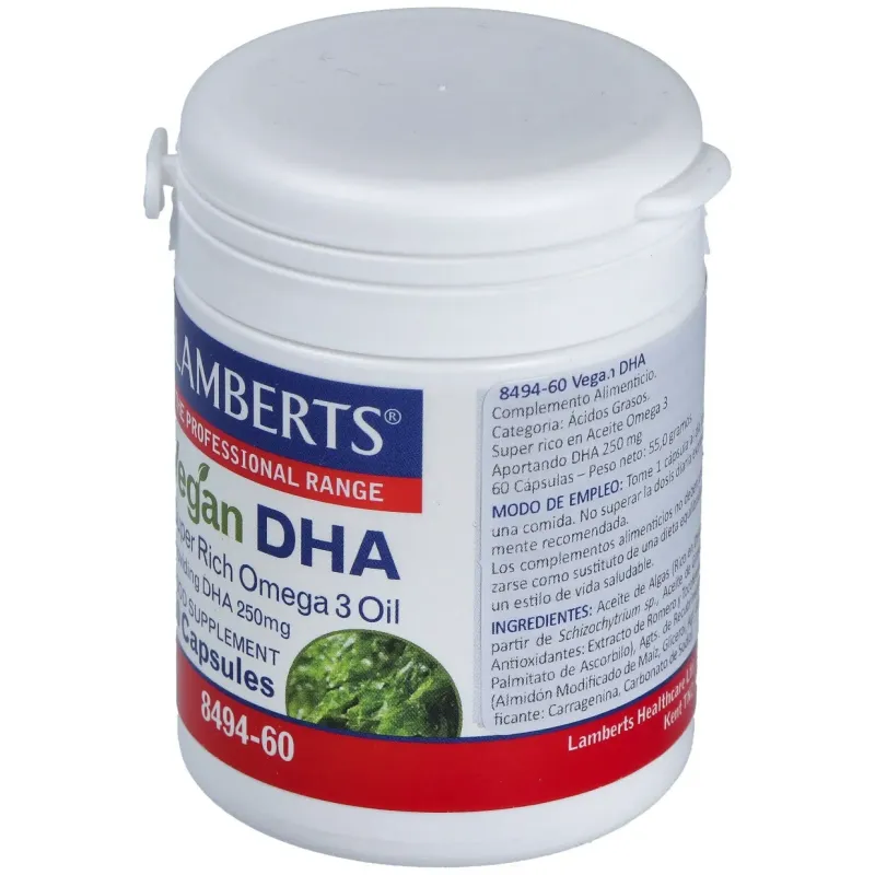 Lamberts dha vegano 60 cápsulas de 250mg | Farmacia Barata Lamberts dha vegano 60 cápsulas de 250mg | Farmacia Barata