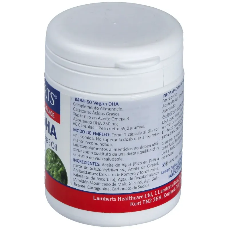 Lamberts dha vegano 60 cápsulas de 250mg | Farmacia Barata Lamberts dha vegano 60 cápsulas de 250mg | Farmacia Barata