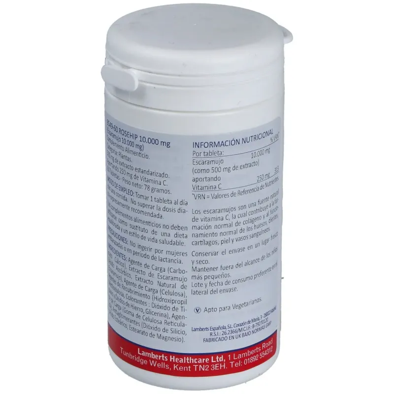 Escaramujo 10.000mg. (rose hips) 60tab. | Farmacia Barata