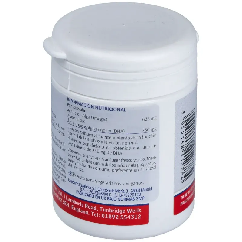 Lamberts dha vegano 60 cápsulas de 250mg | Farmacia Barata Lamberts dha vegano 60 cápsulas de 250mg | Farmacia Barata