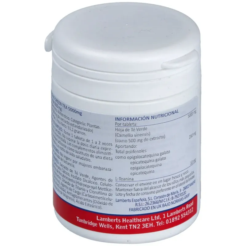 Lamberts té verde 5000mg 60comp | Farmacia Barata Lamberts té verde 5000mg 60comp | Farmacia Barata