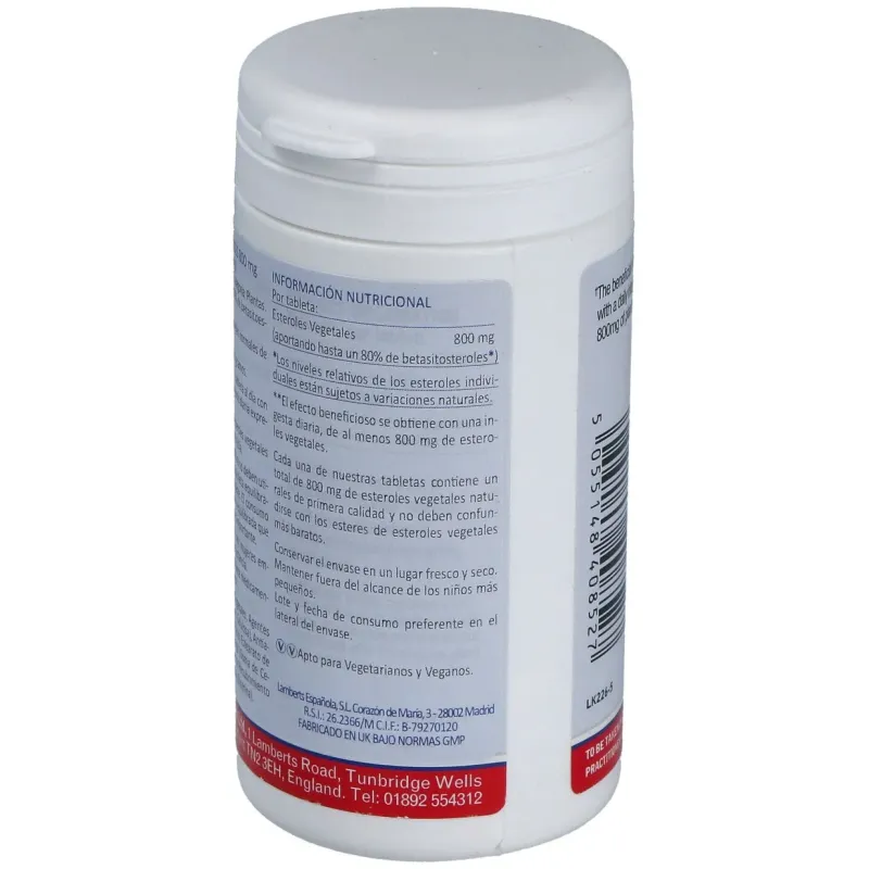 Esteroles vegetales (plant sterols) 800mg. 60comp. | Farmacia Barata