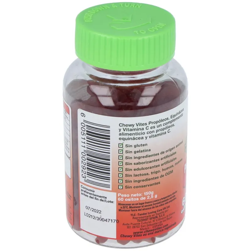 Chewy vites propoleo y echinacea infantil 60ud. | Farmacia Barata