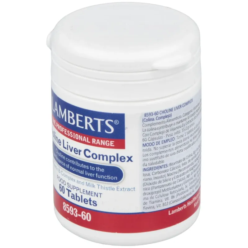 Choline liver complex complejo de colina 60comp. | Farmacia Barata