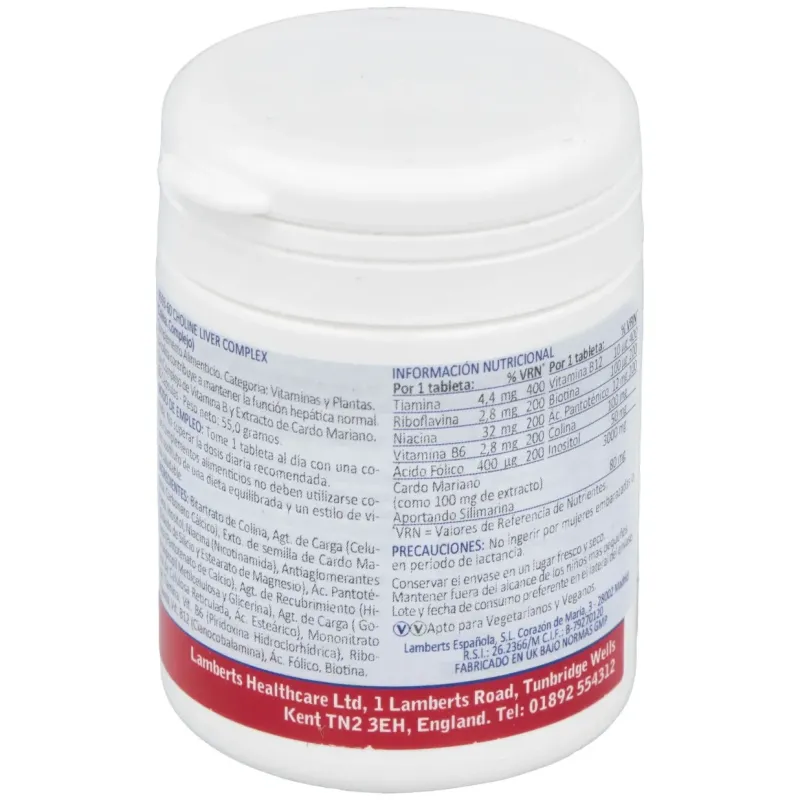 Choline liver complex complejo de colina 60comp. | Farmacia Barata