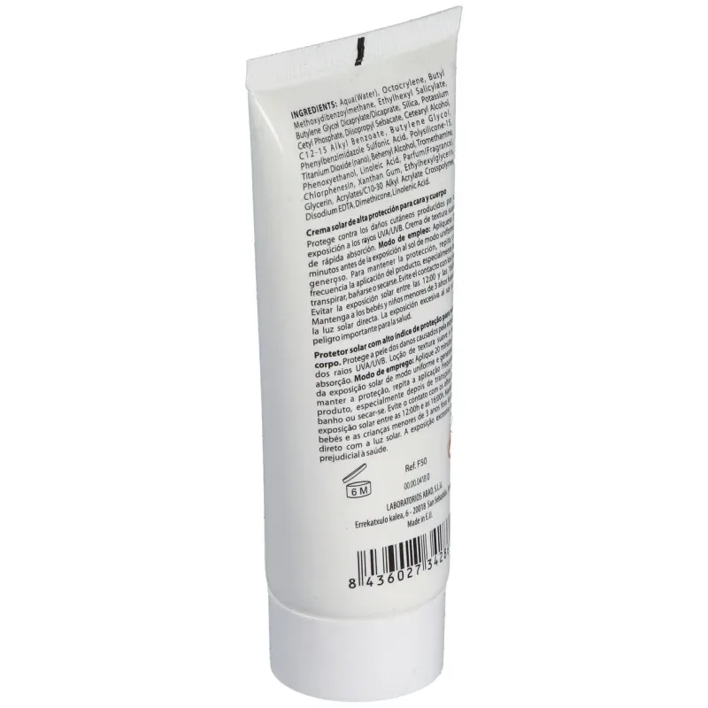 Crema solar muy alta proteccion 50+ 100ml. | Farmacia Barata