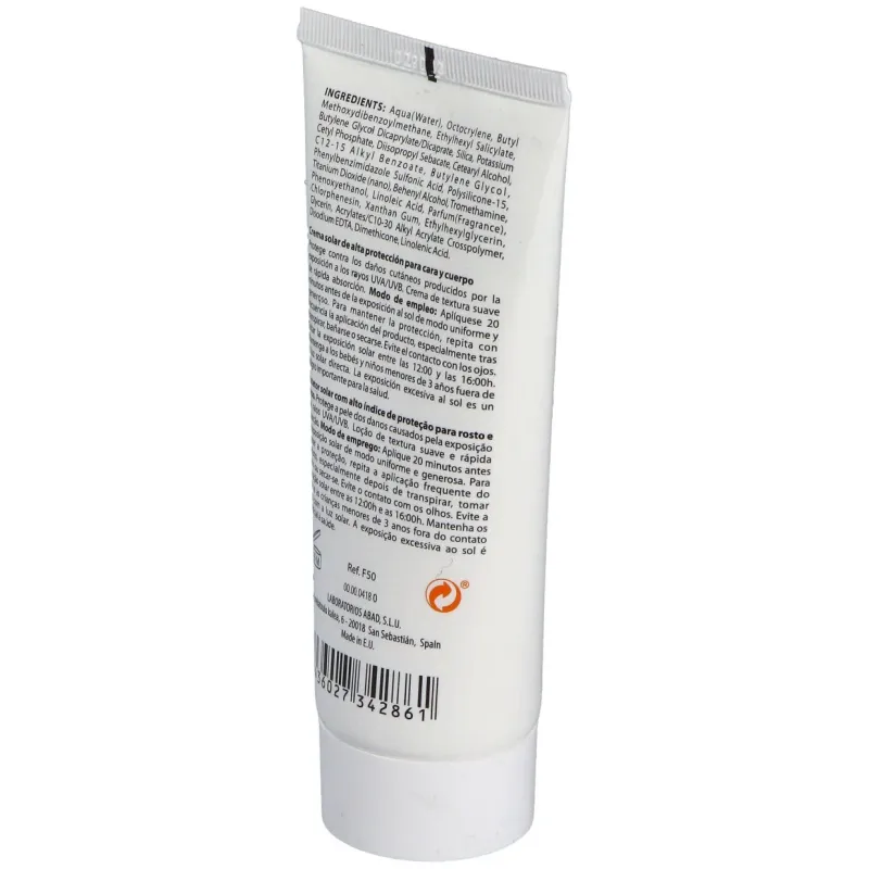 Crema solar muy alta proteccion 50+ 100ml. | Farmacia Barata