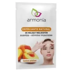 Exfoliante melisa y melocoton expositor 12sbrs.