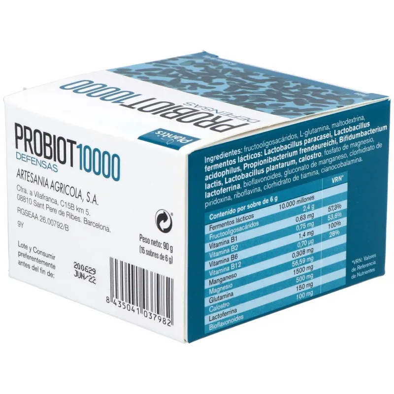 Plantis probiot 10.000 15 sobres | Farmacia Barata