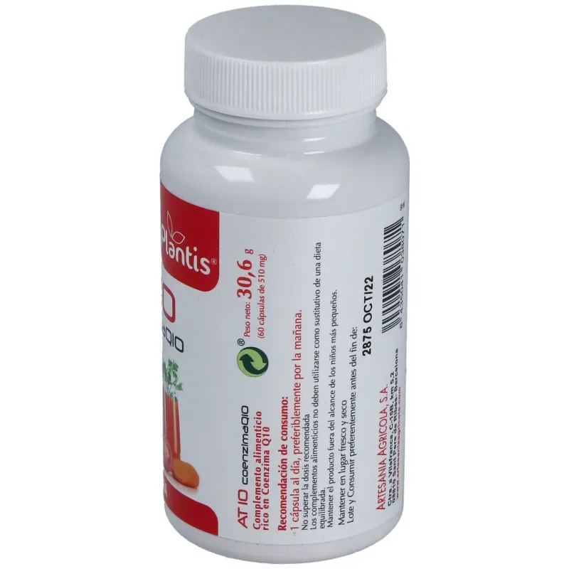Plantis coenzima q10 at10 60caps | Farmacia Barata